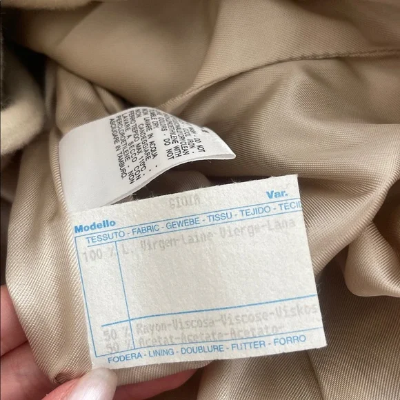 MaxMara Madame Ivory/Beige 100% Wool Coat - Picture 8 of 12